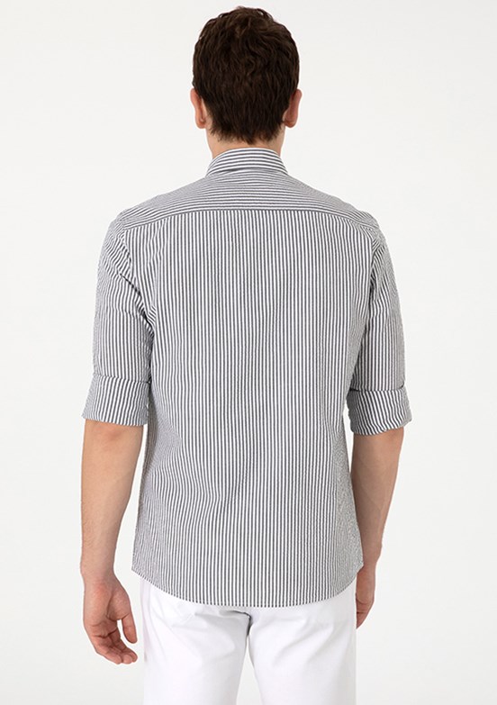 US POLO ASSN Yeşil Erkek Slim Gömlek