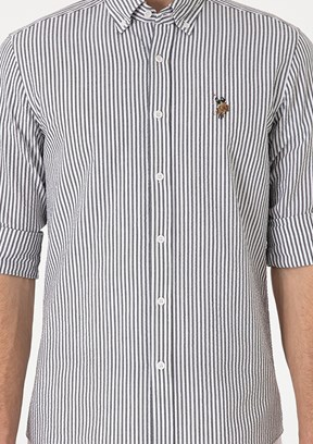 US POLO ASSN Yeşil Erkek Slim Gömlek