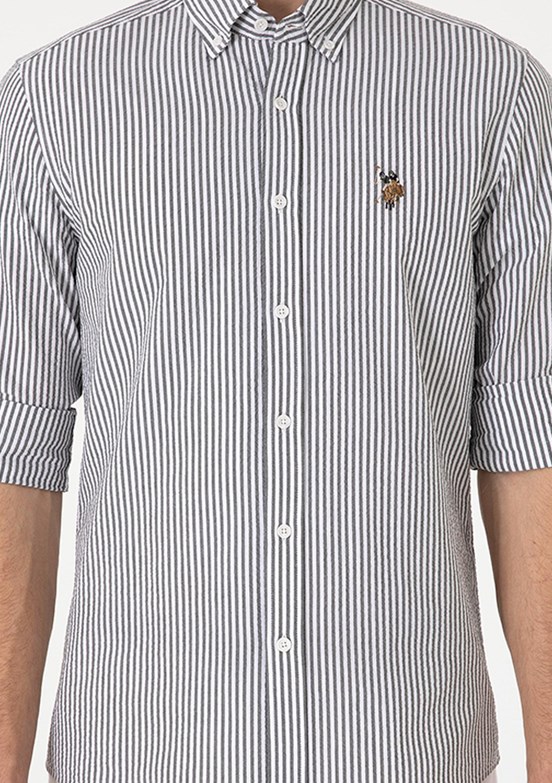 US POLO ASSN Yeşil Erkek Slim Gömlek