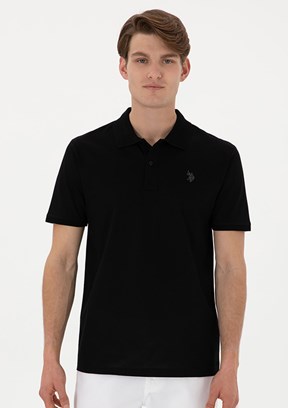 US POLO ASSN Siyah Erkek Basic T-Shirt