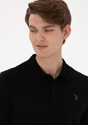 US POLO ASSN Siyah Erkek Basic T-Shirt