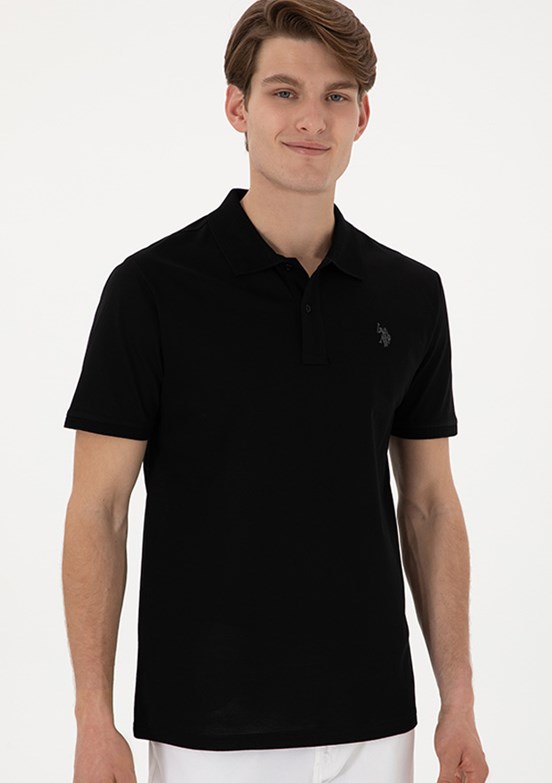 US POLO ASSN Siyah Erkek Basic T-Shirt