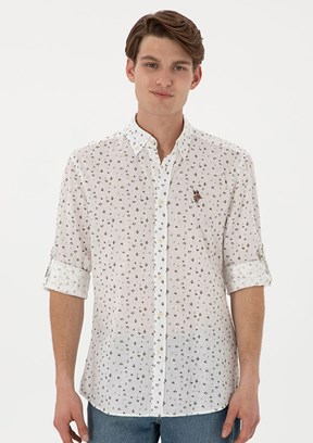 US POLO ASSN Yeşil Erkek Regular Gömlek