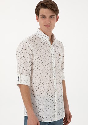 US POLO ASSN Yeşil Erkek Regular Gömlek
