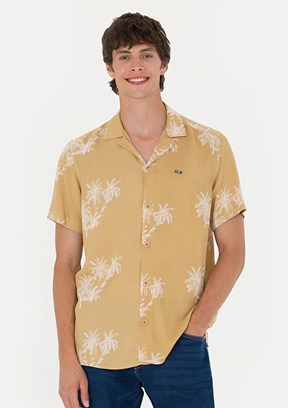 US POLO ASSN Kahverengi Erkek Comfort Gömlek