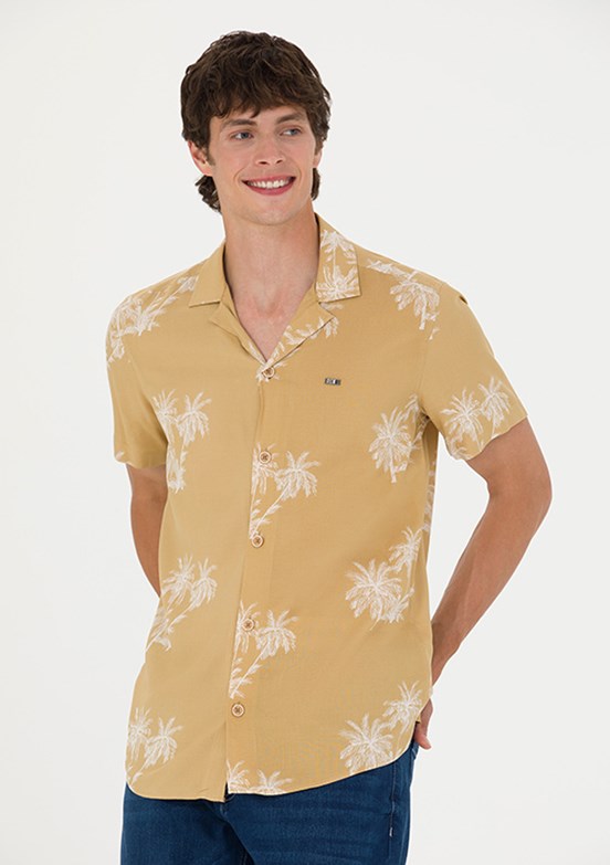 US POLO ASSN Kahverengi Erkek Comfort Gömlek
