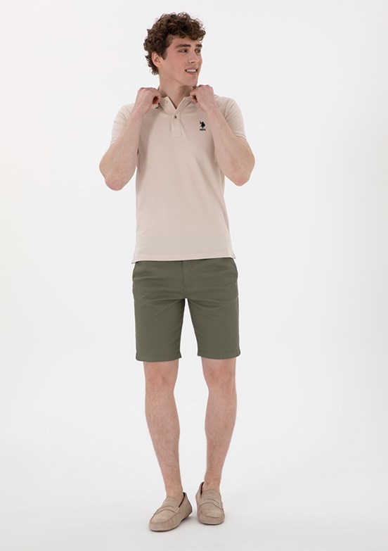 US POLO ASSN Yeşil Erkek Kapri Şort