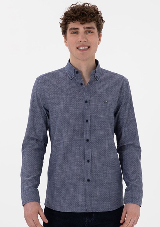 US POLO ASSN Lacivert Erkek Slim Gömlek