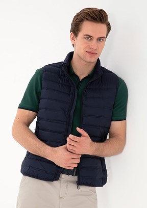 US POLO ASSN Lacivert Erkek Basic Yelek