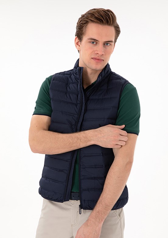 US POLO ASSN Lacivert Erkek Basic Yelek