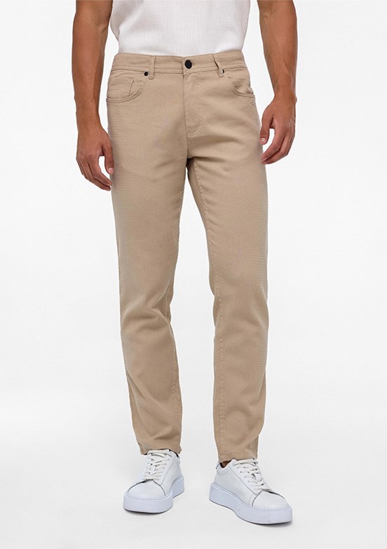 SÜVARİ Bej Erkek Slim Pantolon