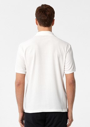 SÜVARİ Beyaz Erkek Polo Yaka T-Shirt