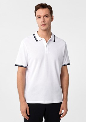 SÜVARİ Beyaz Erkek Polo Yaka T-Shirt