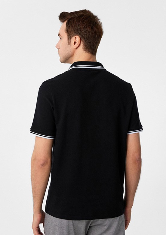 SÜVARİ Siyah Erkek Polo Yaka T-Shirt