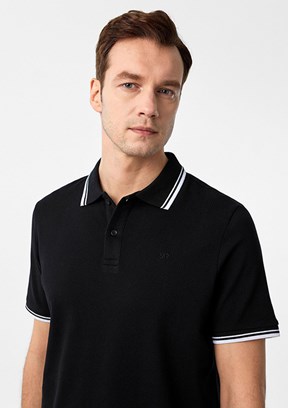 SÜVARİ Siyah Erkek Polo Yaka T-Shirt