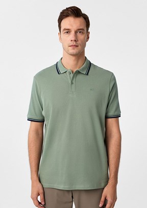 SÜVARİ Yeşil Erkek Polo Yaka T-Shirt