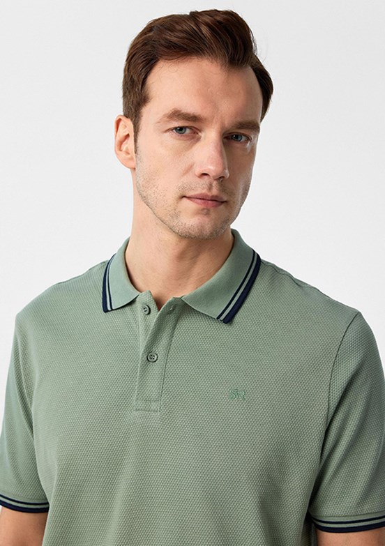 SÜVARİ Yeşil Erkek Polo Yaka T-Shirt
