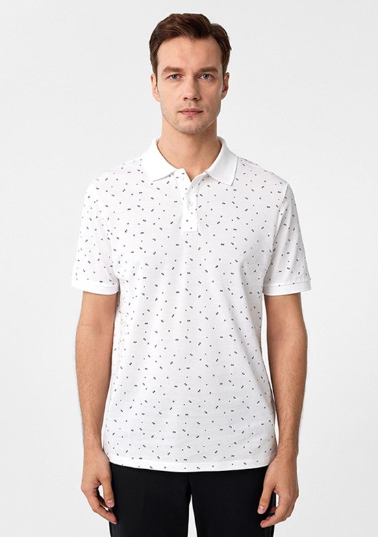 SÜVARİ Beyaz Erkek Polo Yaka T-Shirt