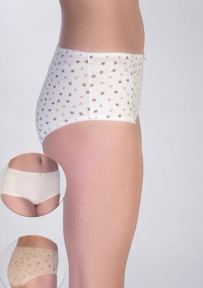 NEW BRA - 3650030000 Kadın Çok Renkli Bato Penye 3'Lü Külot