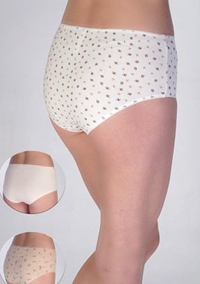 NEW BRA - 3650030000 Kadın Çok Renkli Bato Penye 3'Lü Külot