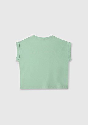 BENETTON Yeşil Kız Çocuk Basic T-Shirt