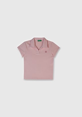 BENETTON Pembe Kız Çocuk Basic T-Shirt