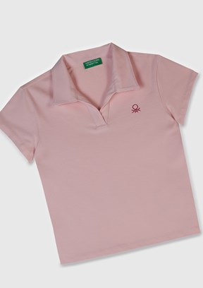 BENETTON Pembe Kız Çocuk Basic T-Shirt