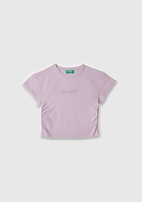 BENETTON Mor Kız Çocuk Basic T-Shirt
