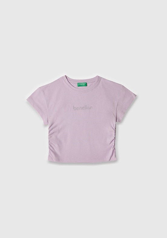 BENETTON Mor Kız Çocuk Basic T-Shirt