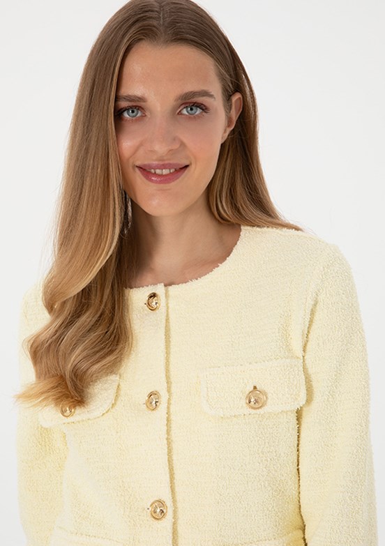 US POLO ASSN Sarı Kadın A-Form Fit Sweatshirt