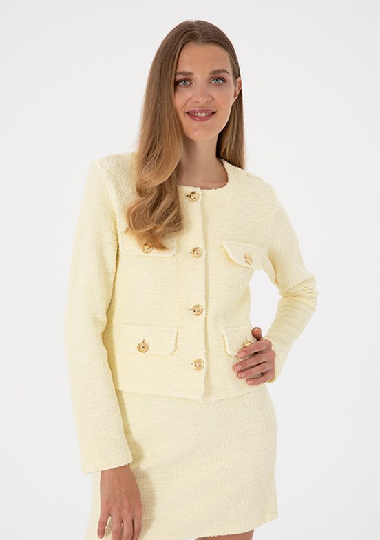 US POLO ASSN Sarı Kadın A-Form Fit Sweatshirt