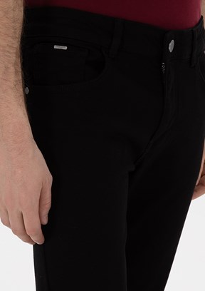 PİERRE CARDİN Siyah Erkek Slim Jean Pantolon