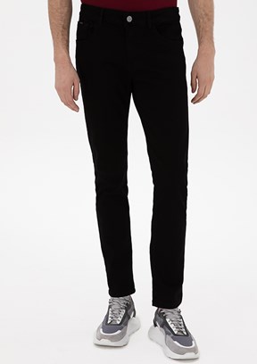 PİERRE CARDİN Siyah Erkek Slim Jean Pantolon