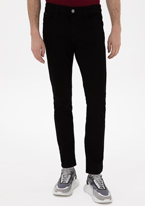 PİERRE CARDİN Siyah Erkek Slim Jean Pantolon