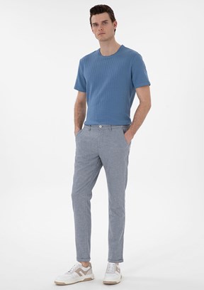 PİERRE CARDİN Mavi Erkek Slim Pantolon