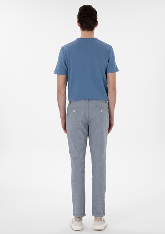 PİERRE CARDİN Mavi Erkek Slim Pantolon