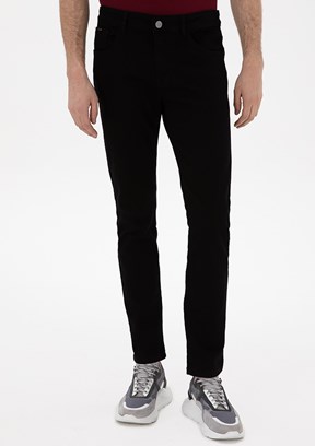 PİERRE CARDİN Siyah Erkek Slim Jean Pantolon