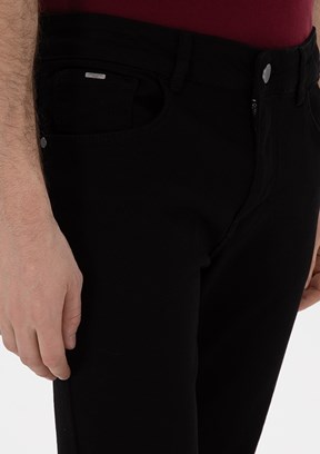 PİERRE CARDİN Siyah Erkek Slim Jean Pantolon