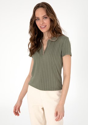PIERRE CARDIN Yeşil Kadın Basic T-shirt