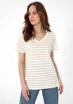 PIERRE CARDIN Beyaz Kadın Regular T-shirt