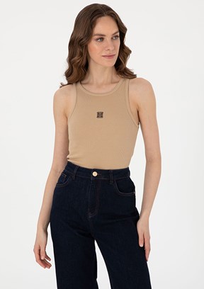 PIERRE CARDIN Bej Kadın Örme Bluz