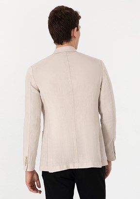 US POLO ASSN Bej Erkek Slim Ceket