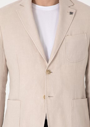 US POLO ASSN Bej Erkek Slim Ceket