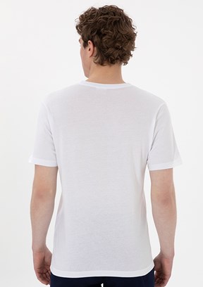 US POLO ASSN Beyaz Erkek Regular T-Shirt