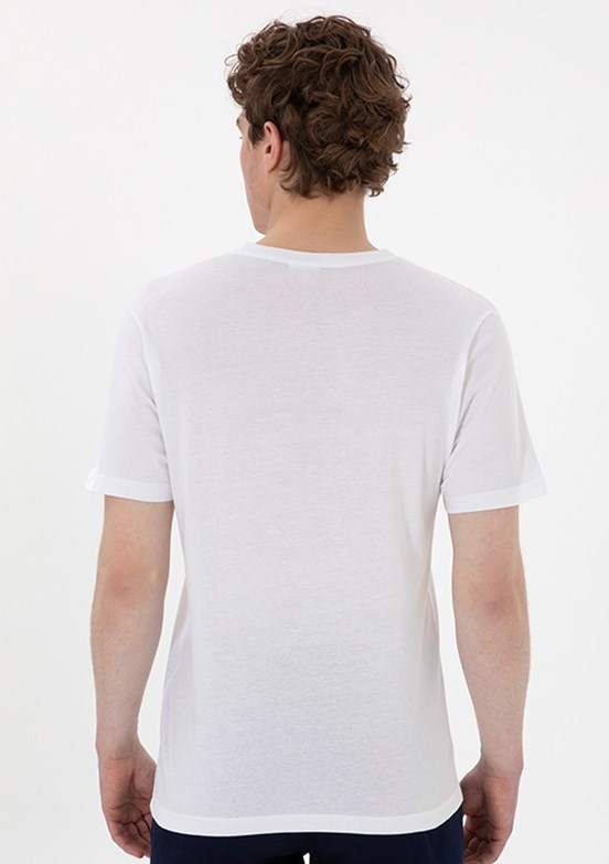 US POLO ASSN Beyaz Erkek Regular T-Shirt