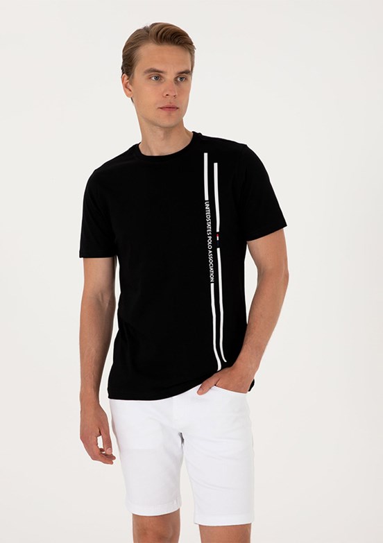 US POLO ASSN Siyah Erkek Regular T-Shirt