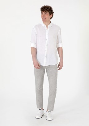 US POLO ASSN Gri Erkek Chino Pantolon