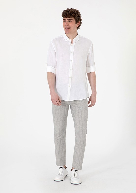 US POLO ASSN Gri Erkek Chino Pantolon