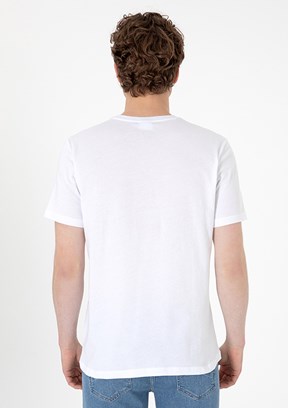 US POLO ASSN Beyaz Erkek Regular T-Shirt