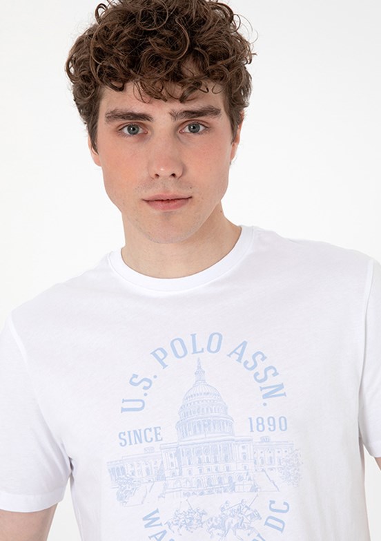 US POLO ASSN Beyaz Erkek Regular T-Shirt